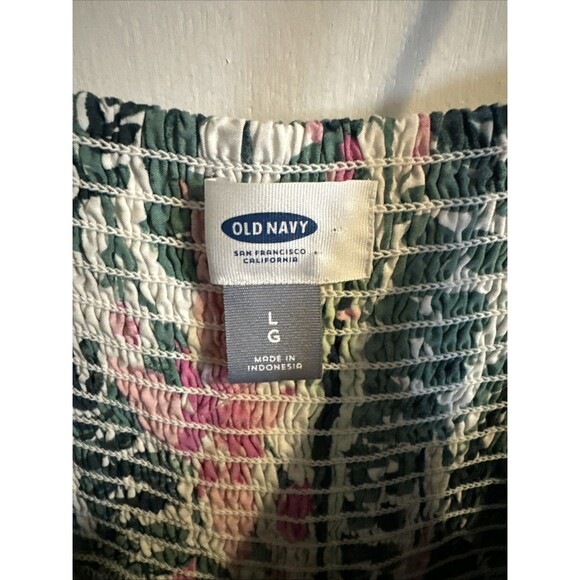 Old Navy Midi Large Dress Coastal Forest Fairy Hipster Flowy Strappy - Picture 6 of 6